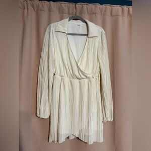 Peppermayo Cream Long Sleeve Dress